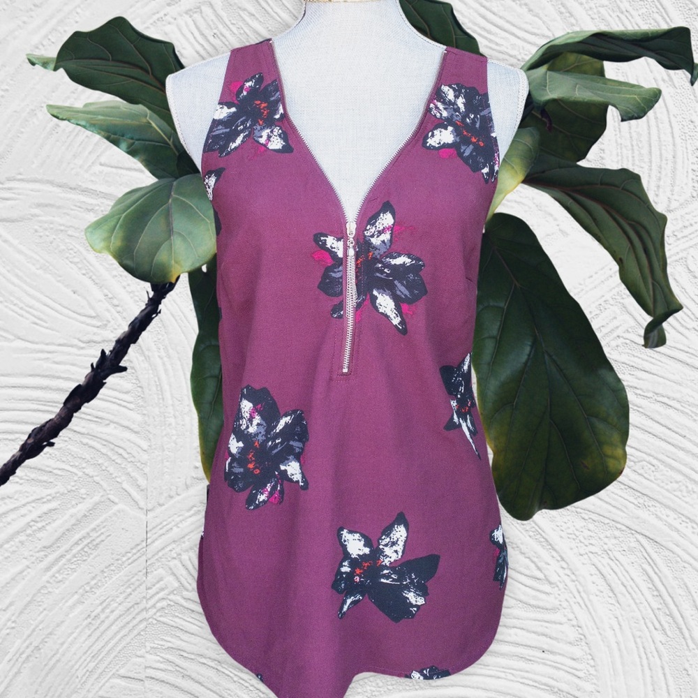 Women’s Dynamite Plum Floral Tank Top